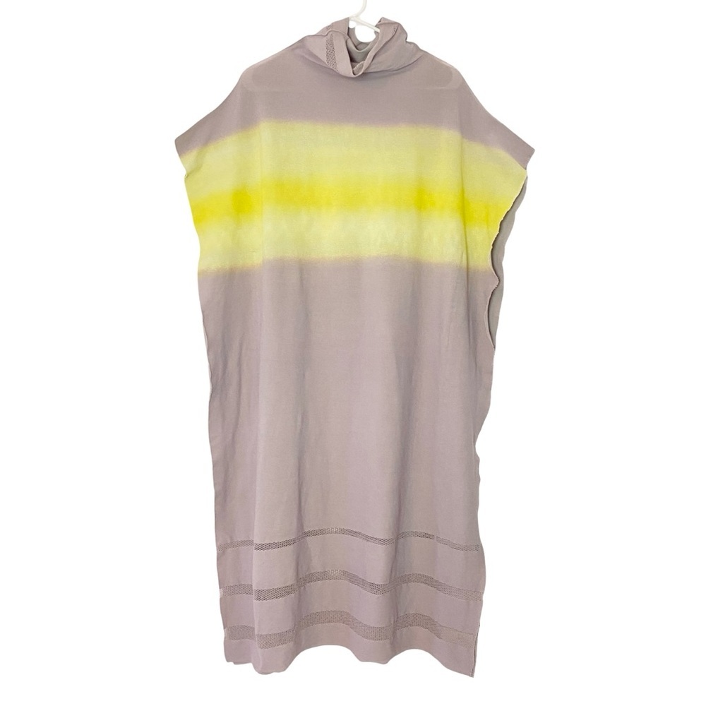 Issey Miyake A. Poc Funnel Neck Dress Womens Size 2 Small Rare Apoc Cape Midi